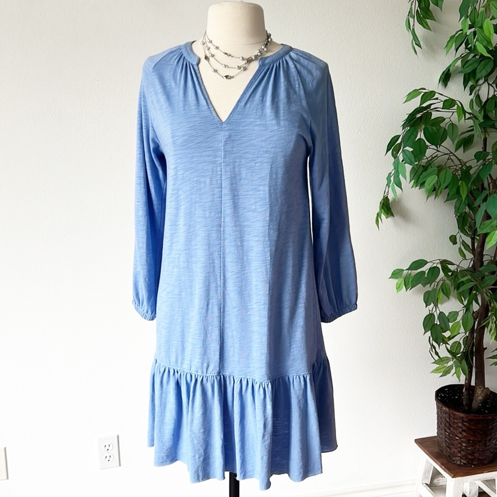 Lilla P Flame Modal 3/4 Sleeve Shirred Raglan Dress - Picture 13 of 16